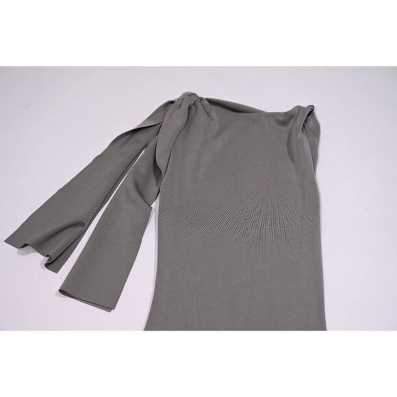 Khy Sueded Stretch Knotted Maxi Dress in Steel Grey - Picture 6 of 7